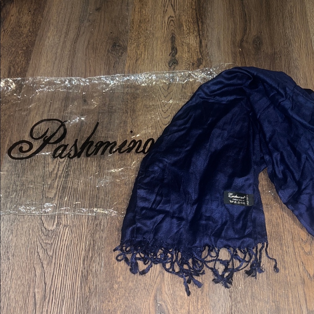 Pashmina Navy Blue Scarf